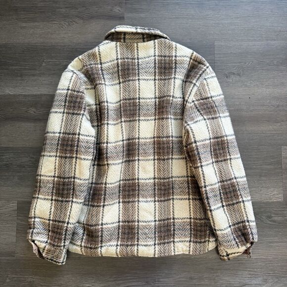 VTG Imperial Guard 60s 70s Heavy CPO Plaid Flannel Shacket Large Jacket - Picture 8 of 8